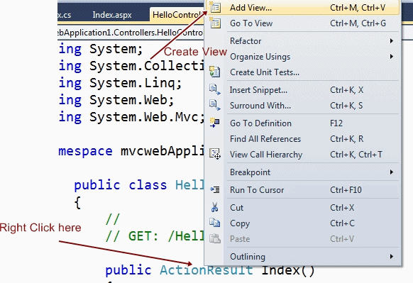 How to Pass data from Controller to View in ASP.NET MVC Application