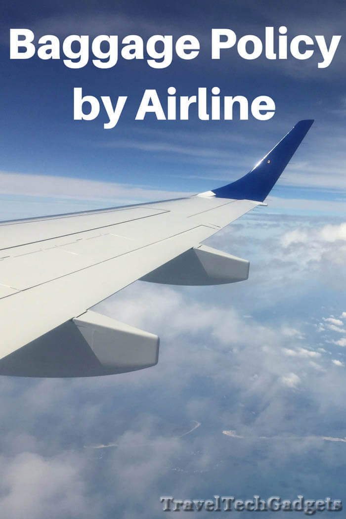 Travel Tech Gadgets Baggage Policy by Airline