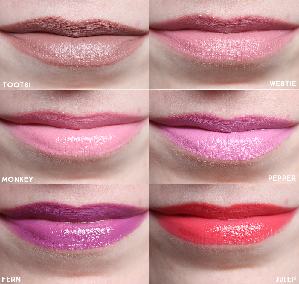 ColourPop Pastel Punch Lippie Stix in Westie, Fern, Pepper, Tootsi