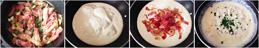 FETUCCINI CON CREMA DE LECHE Y BACON