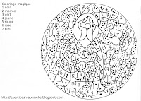 Maternelle: Coloriage magique : le père Noël