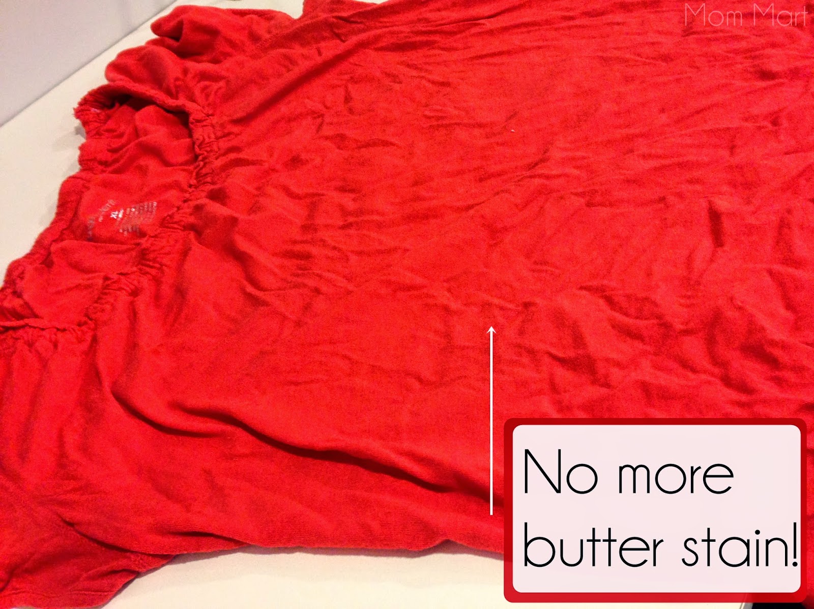 Mom Mart: How to get out butter stains! #DIY