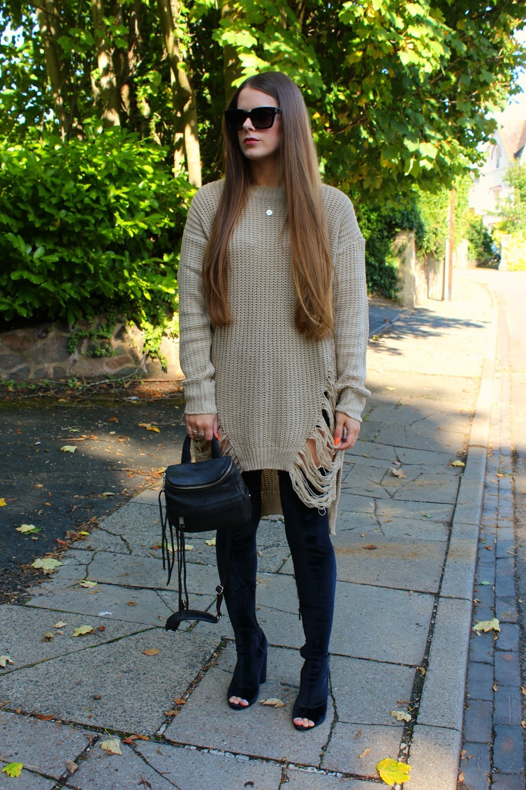 ripped jumper dress