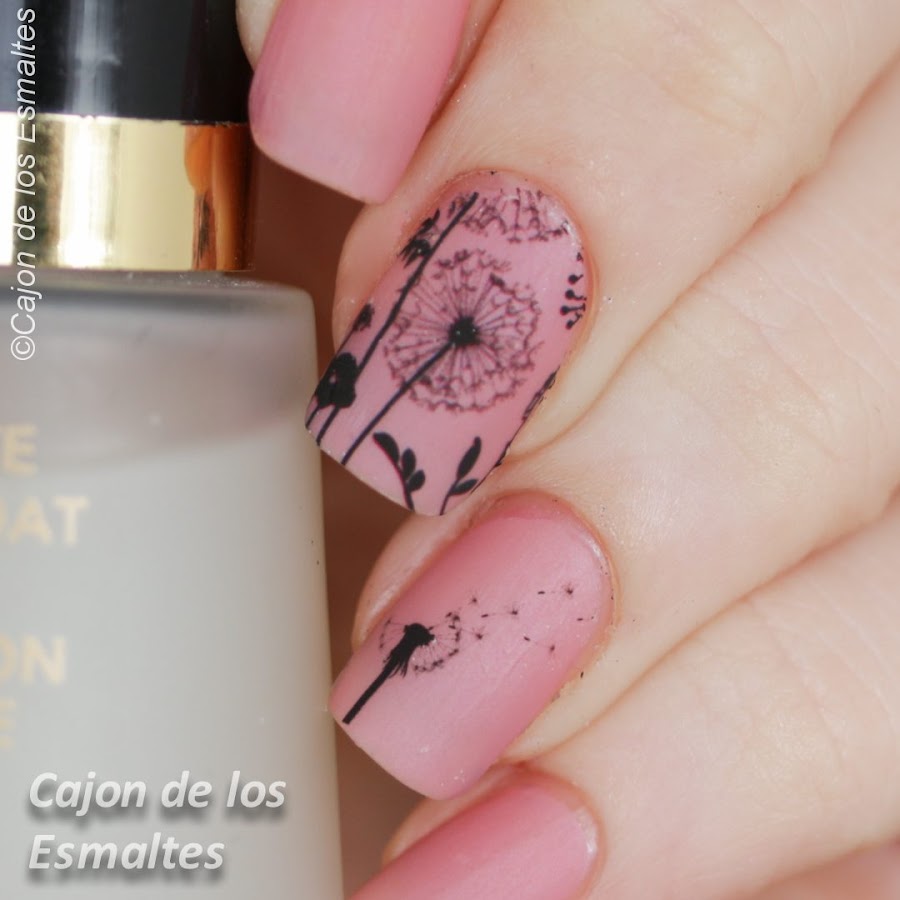 Uñas decoradas - Diente de león 