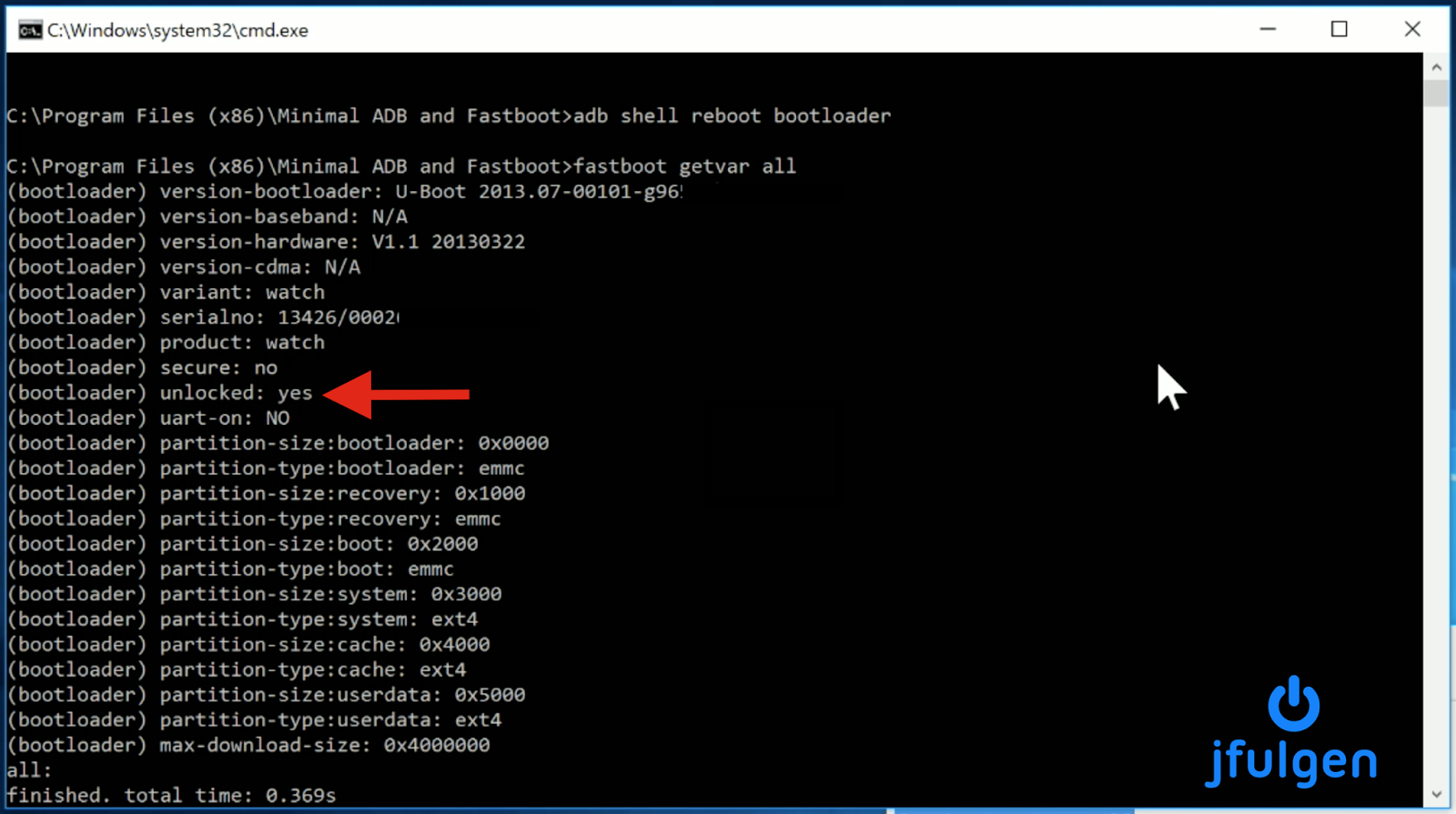 jfulgen blog: AmazFit Watch / Pace - Comprobar Bootloader