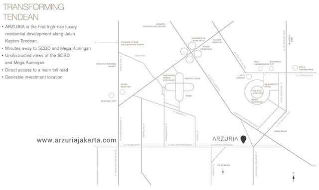 Arzuria Jakarta Apartment Map Location