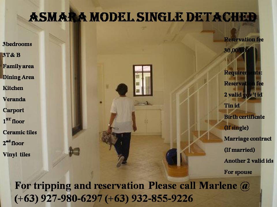 HOUSE AND LOT IN CAVITE THRU INHOUSE AND BANK FINANCING Two storey single detached 3 bedrooms