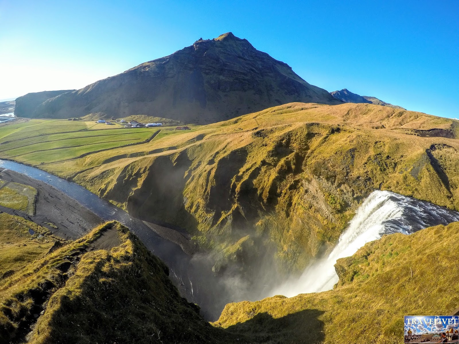 Islande cascade Skógafoss