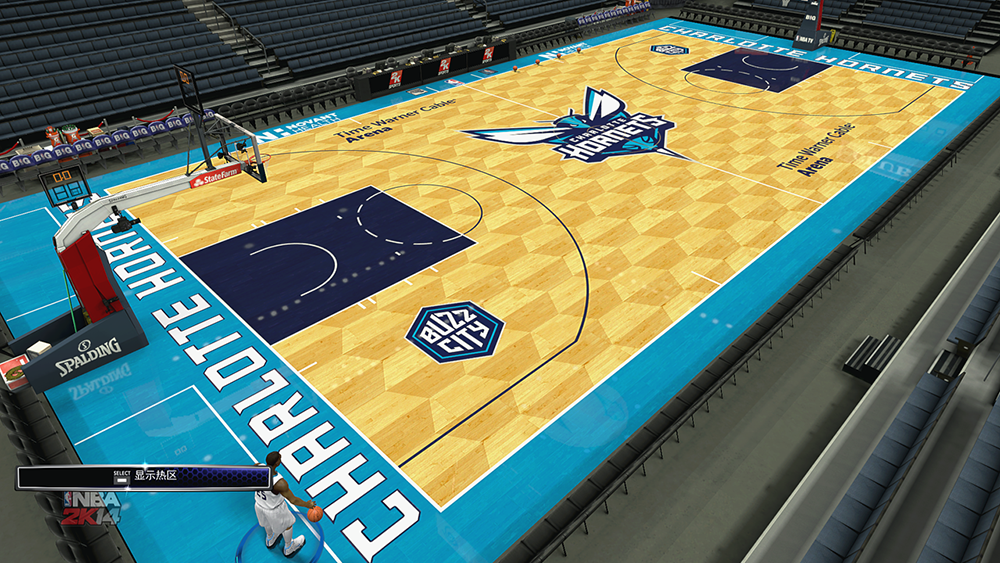 NBA 2K14 Charlotte Hornets 2014-15 Court Mod