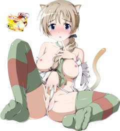 Strike Witches - Lynette Bishop Render 1 Ecchi Hentai Nekomimi Feet