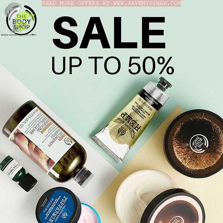 THE BODY SHOP Kuwait BIG SALE IS NOW ON! Up to 50 on selected lines