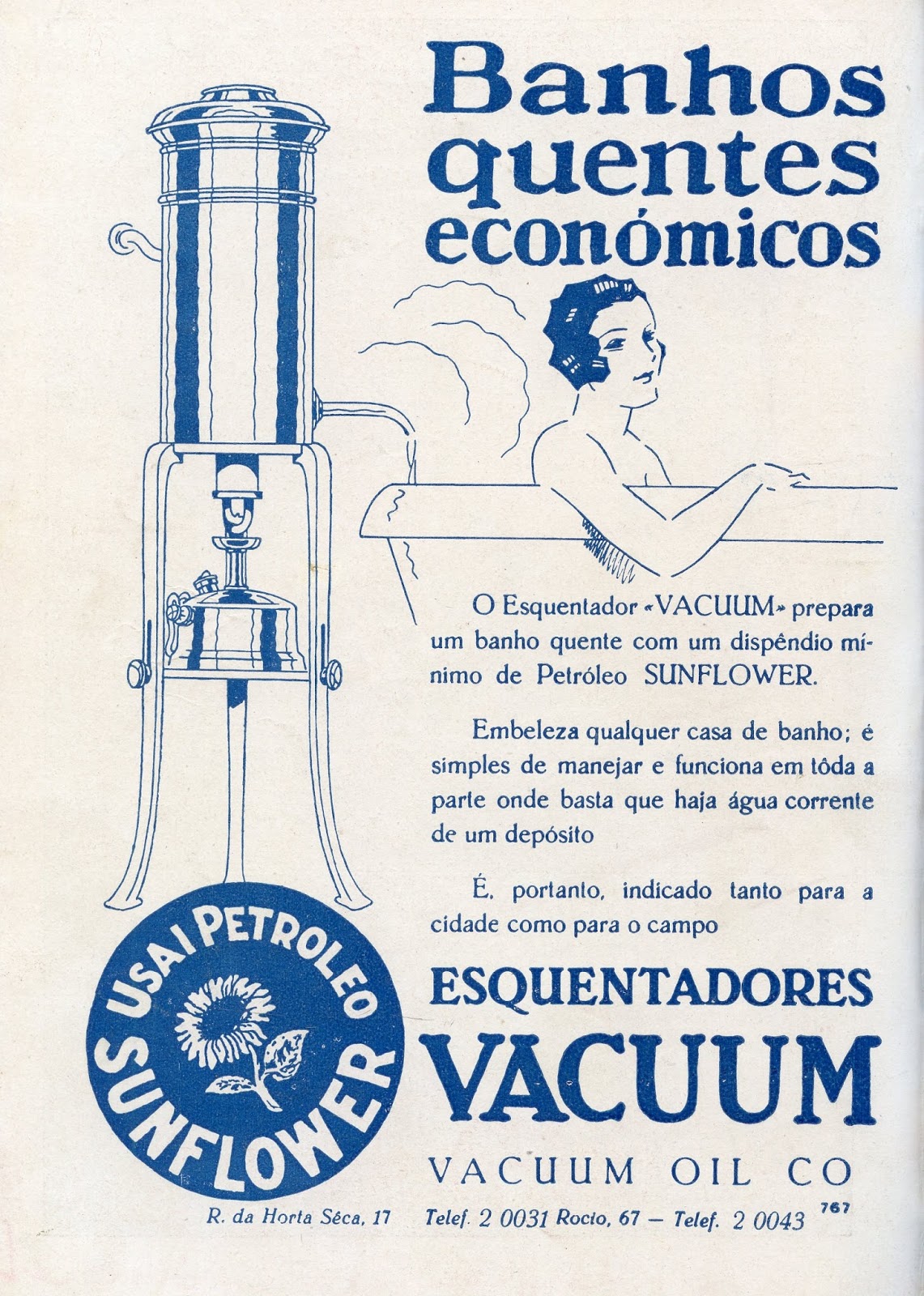 Estação Cronográfica Janela para o passado esquentadores Vacuum, 1930
