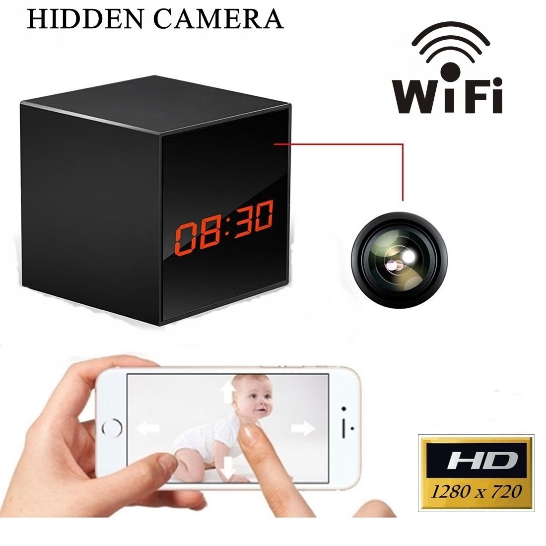Smart Clock with Spy Camera - Techno Brigade