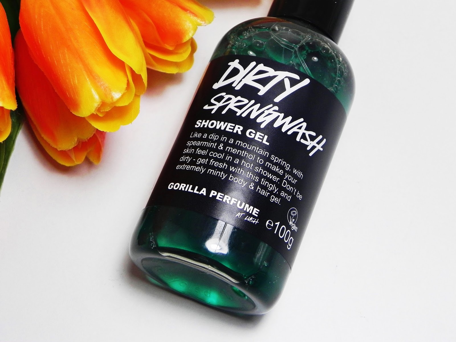 Review Lush Dirty Springwash Shower Gel Keep Calm and Wear Lipstick