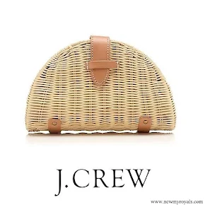 Meghan Markle carried J.CREW Fan rattan clutch