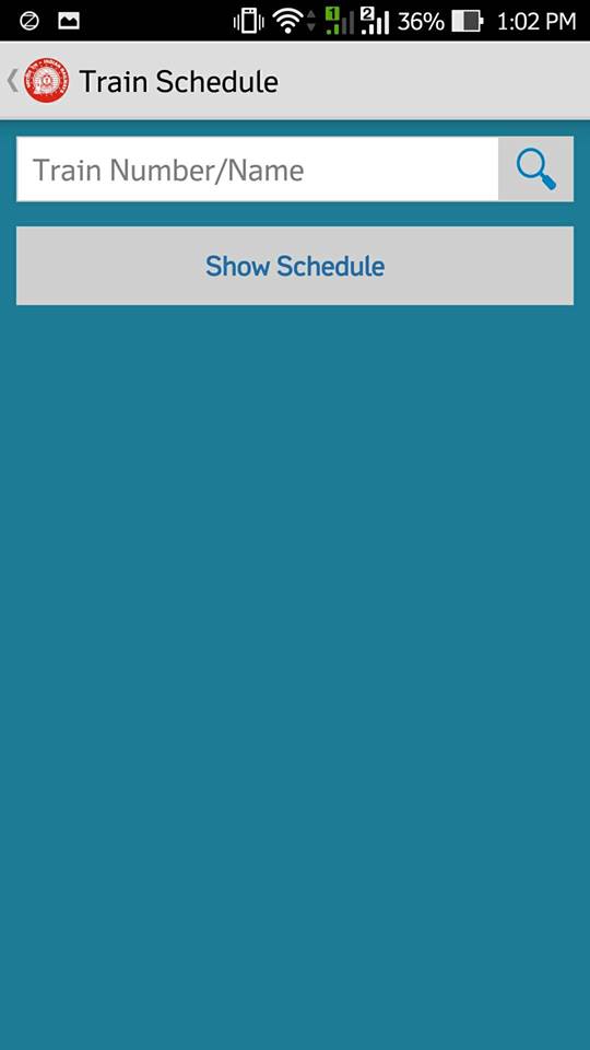 enter train name or number enter train name or number to get schedule