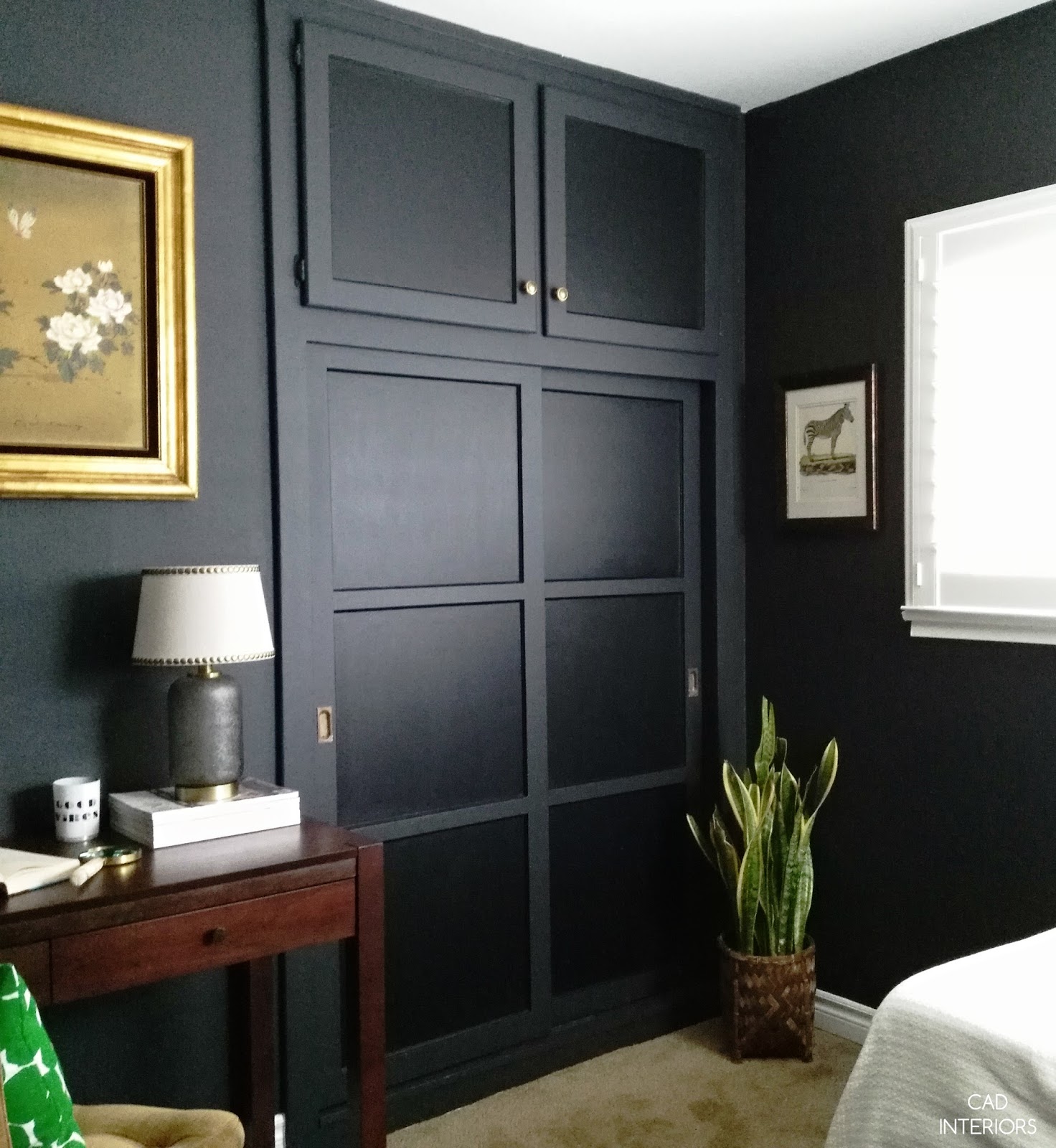 one room challenge bedroom makeover interior design decorating diy home improvement black brass modern vintage eclectic decor