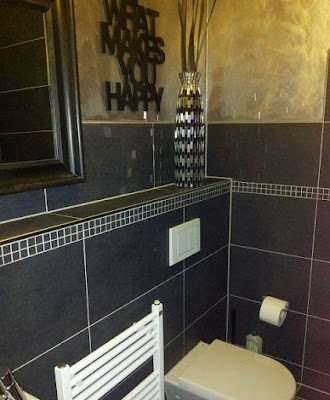 Wandgestaltung Badidee Wohnidee Im Bad Mit Schwarzen Wanden