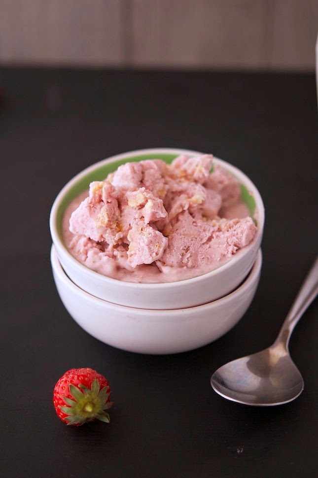The Iron You 3Ingredient Crunchy Strawberry IceCream