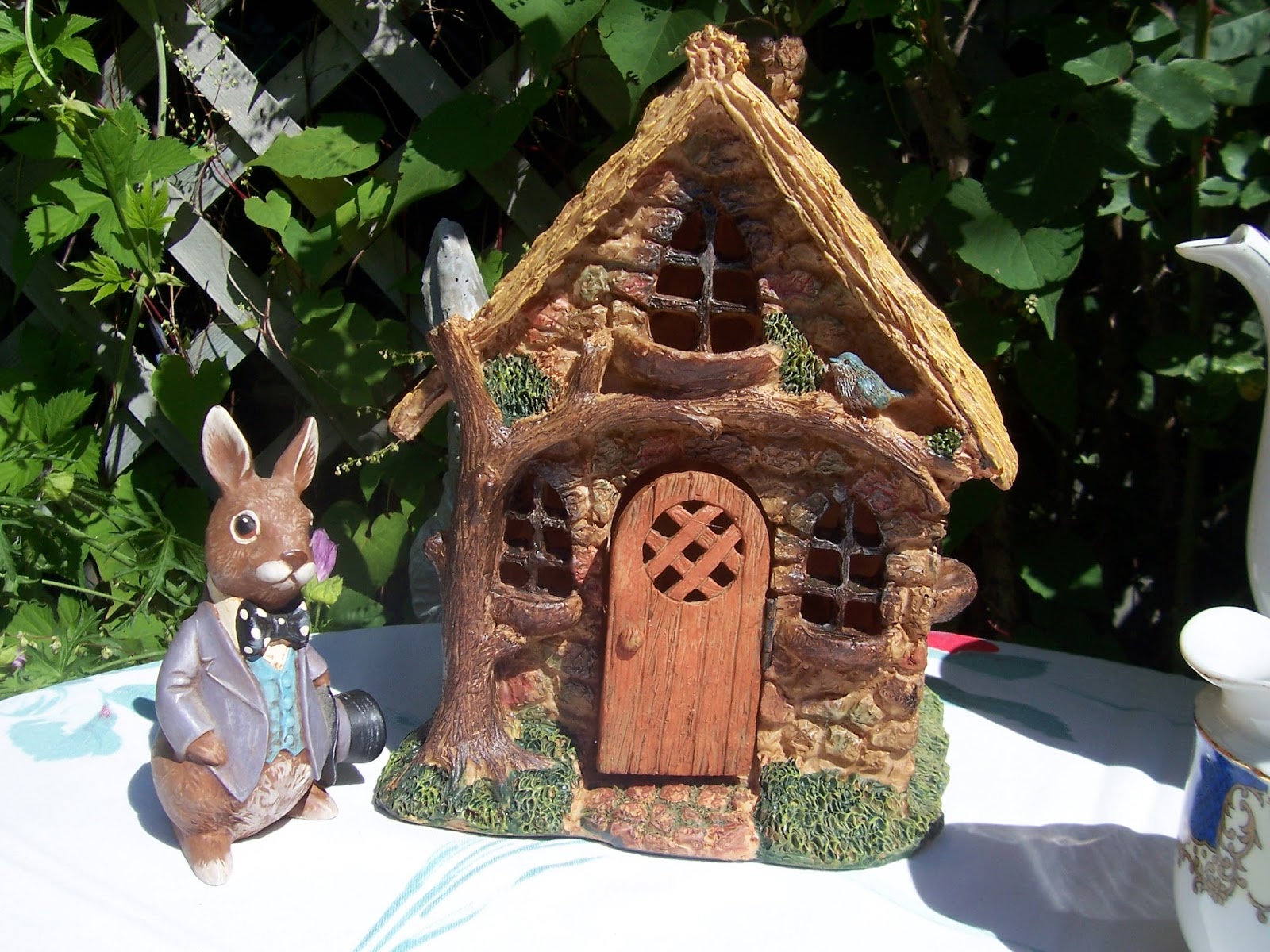Two Cottages And Tea: Tea With Rose And Garden Rabbits
