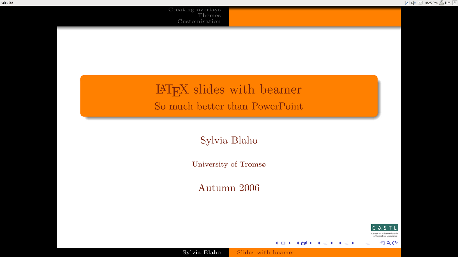 Latex Beamer Powerpoint Template Pleinocs
