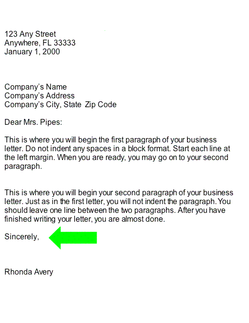 Collection Closing Business Letter