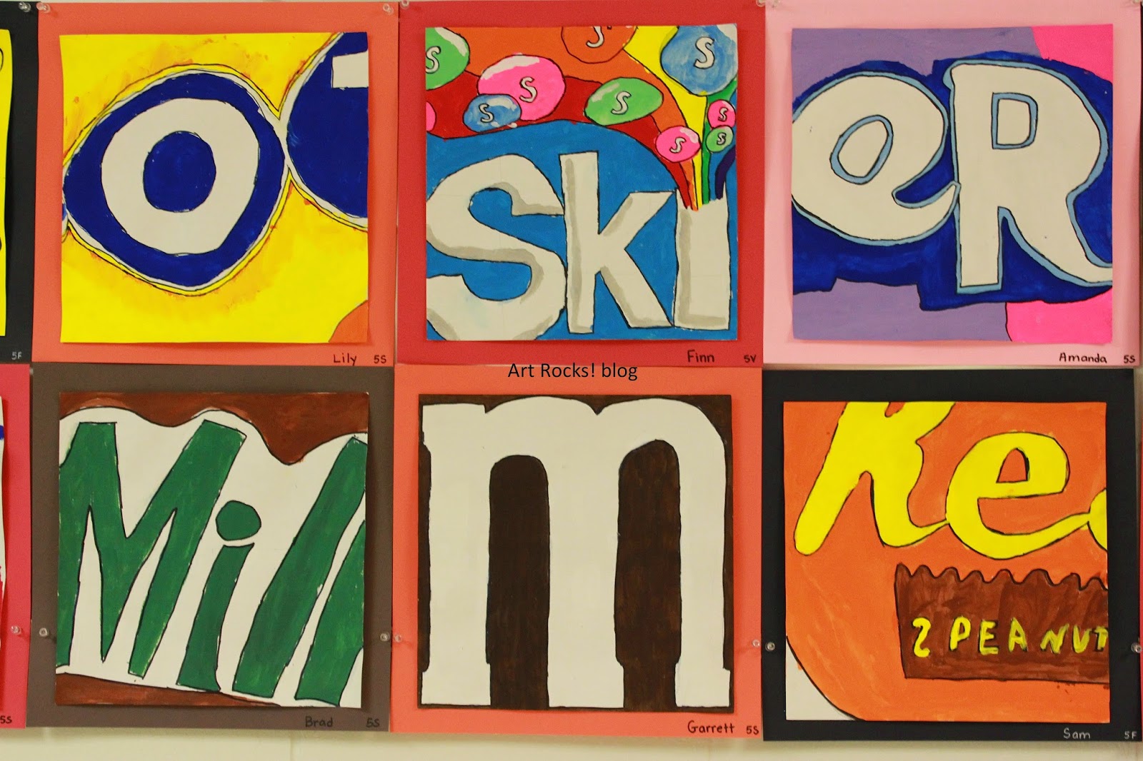 Art Rocks! Grade 5 Finished Candy Paintings