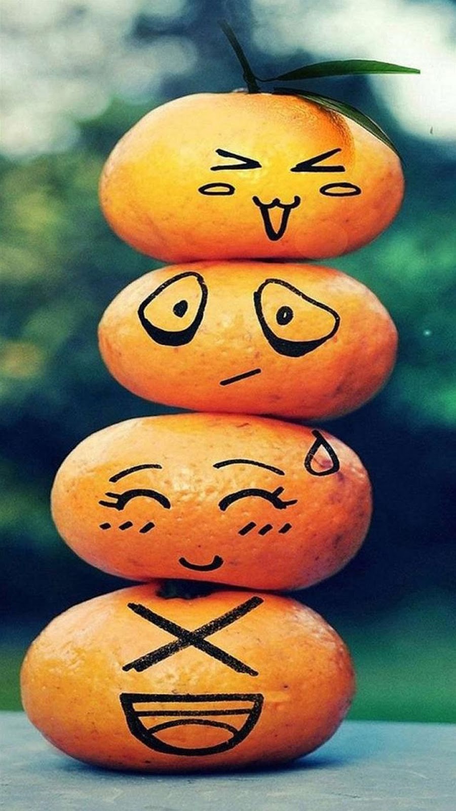 Funny Orange Faces iPhone 7 & iPhone 7 Plus Wallpaper HD iPhone 7