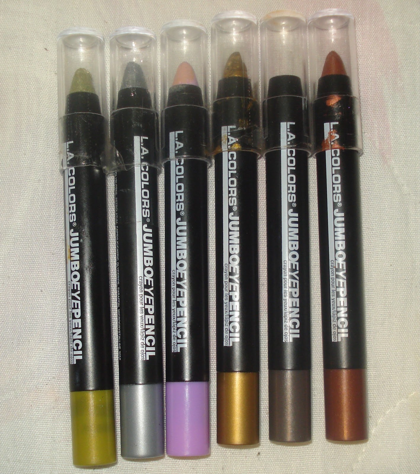 Belem's Beauty Review + Swatches LA Colors Jumbo Eye Pencils