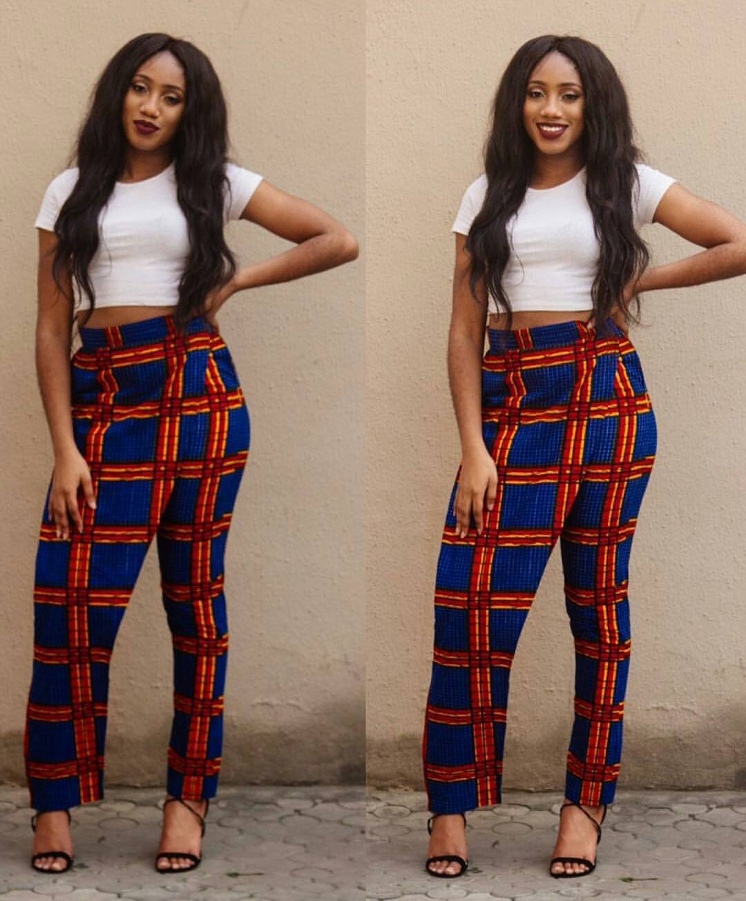 high waist ankara pants
