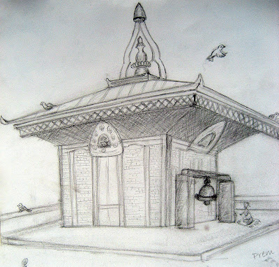 Sketch of Maiti Devi Temple