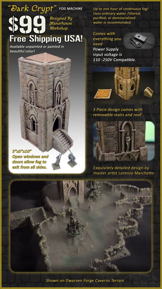 Super Punch "Fog Monster" Mini Fog Machine For Tabletop Games