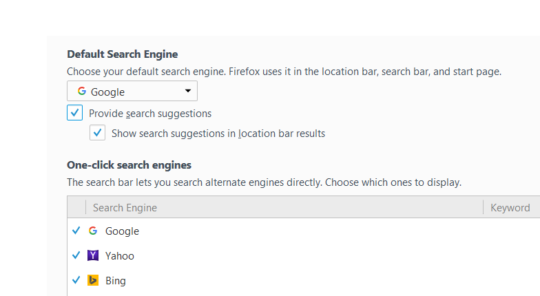 Google default search engine. Google default search engine