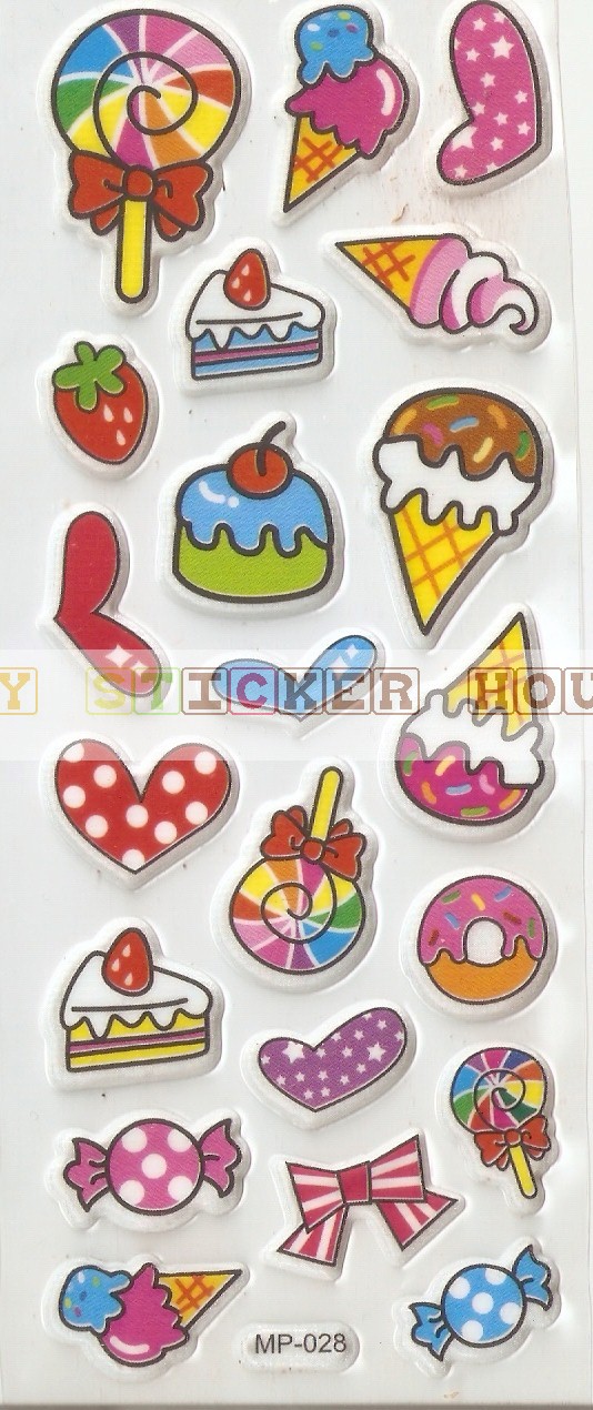 Stickers House (Puffy Stickers) Mini Puffy Lollipop/Candy LOL MP028