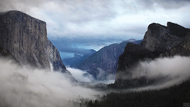 Yosemite with Fog Animated