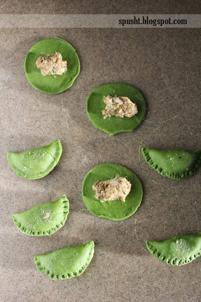 Spusht Green Curry Flavored Paneer Empanada Fusion Food Appetizer