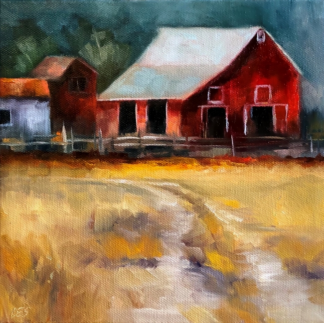 Paintings By Ces Nibblefest Entry Big Red Barn