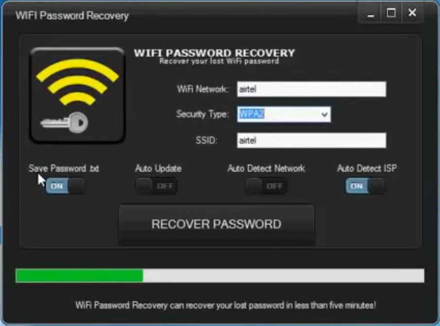 WIFI Password Recovery Tool - Hacks any Wi-Fi in two minutes ( No