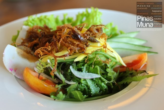 Pinac Salad - Ensaladang Pako with Fried Itik Floss