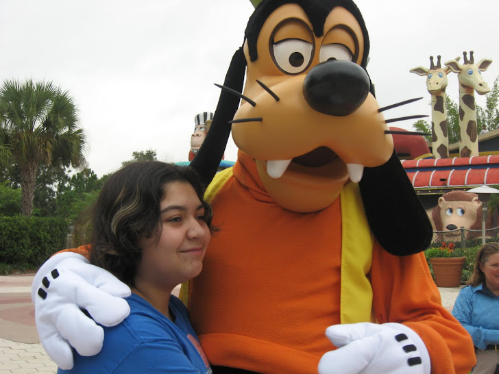 Getting Goofy hugs.