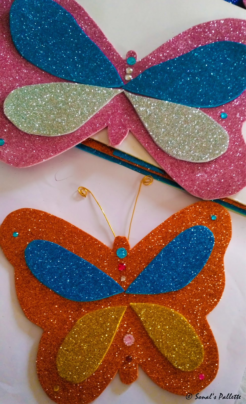 Sonal's Pallette Glitter Paper Butterfly