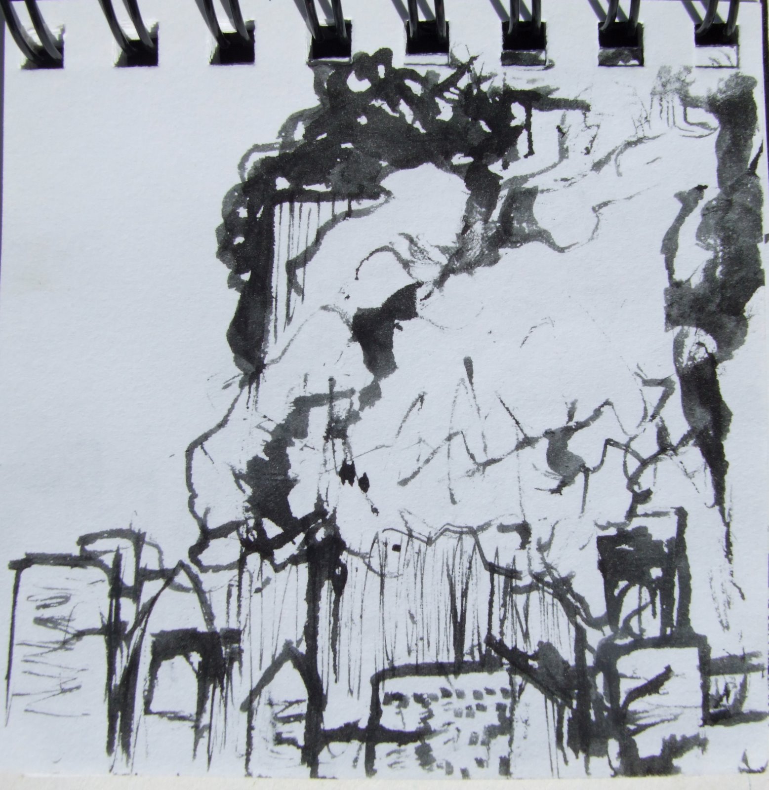 Day2day: 9 / 11 sketchbook (drawings from the TV, Sept 11th / 12th 2001))