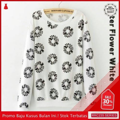 RRC235A44 Aster Flower White Wanita Terbaru BMGShop