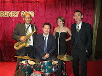 Jason Geh Jazz Quartet comprising of singer, saxophonist, drummer and keyboardist