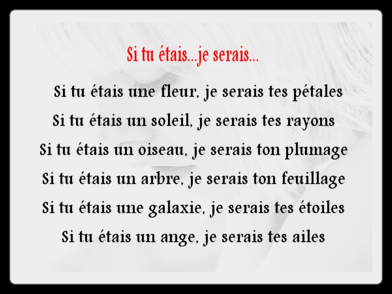 Les SMS gratuits et petits textos d'amour romantiques: des poèmes en images