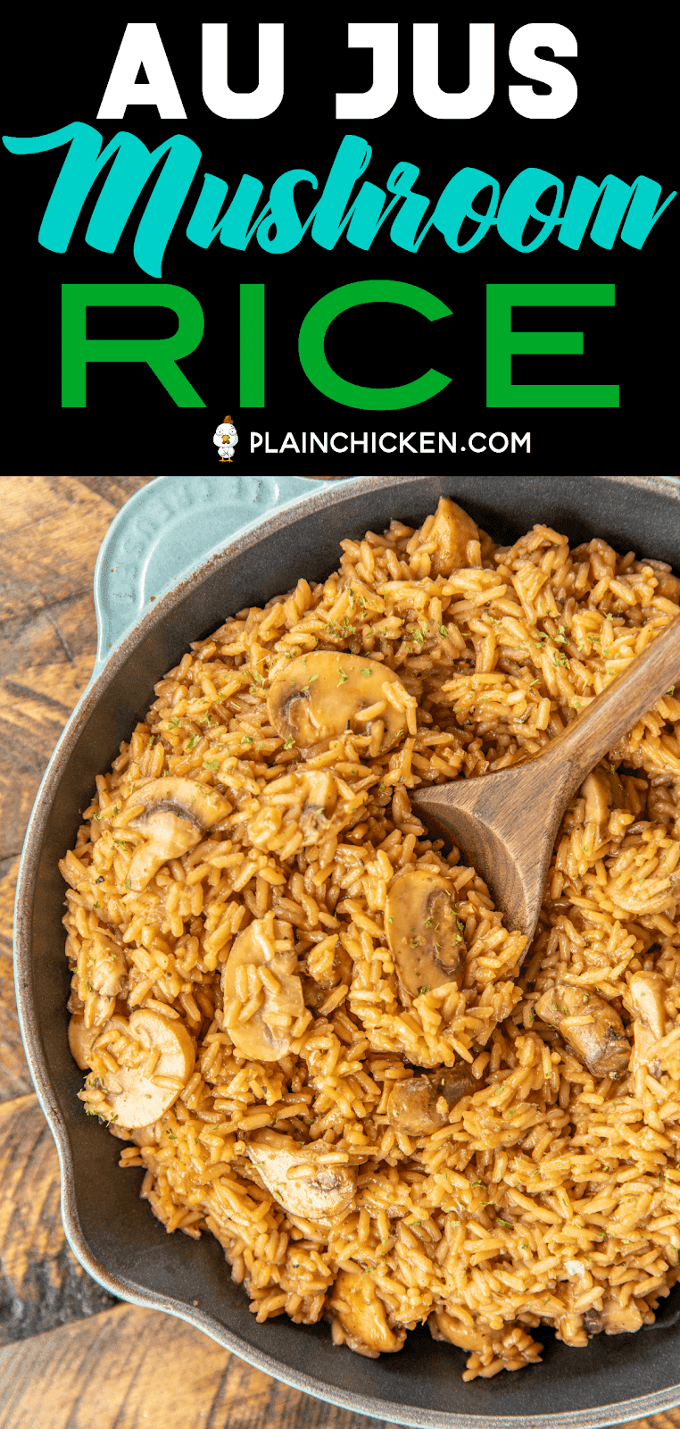 Au Jus Mushroom Rice Plain Chicken®