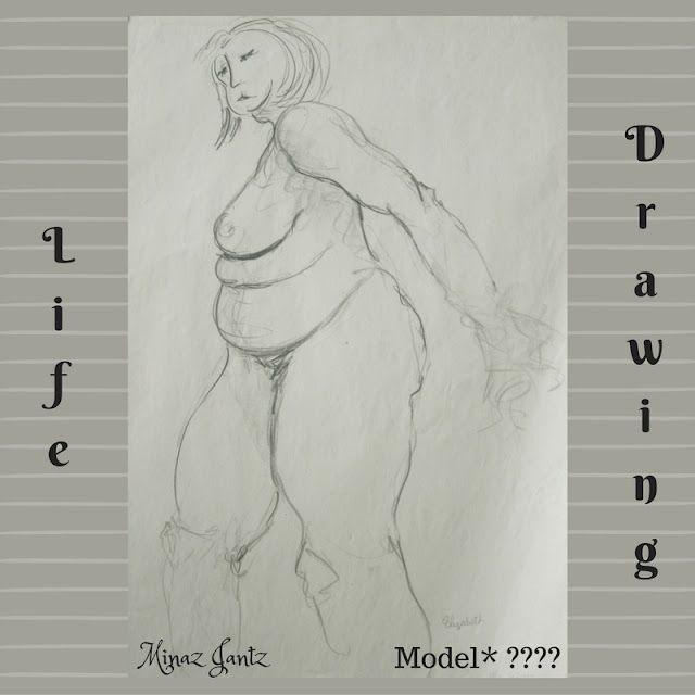 Nude Drawings by Minaz Jantz. Model ????