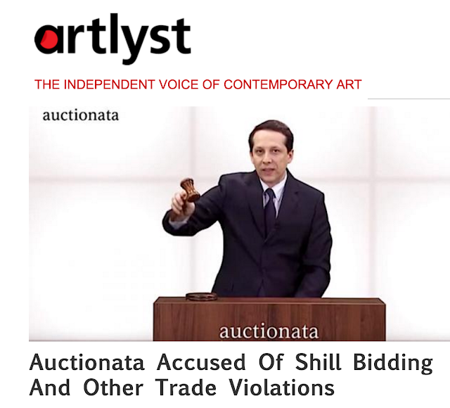 Artlyst states "Auctionata Accused of Shill Bidding & Other Trade Violations