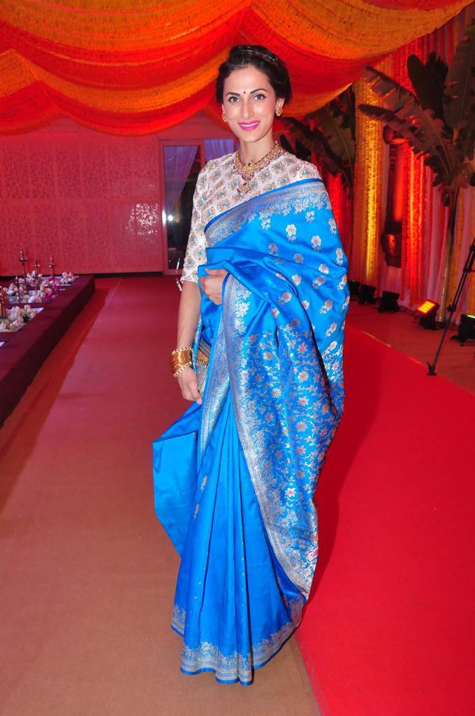 Fashion Designer Shilpa Reddy Photos In Blue Saree