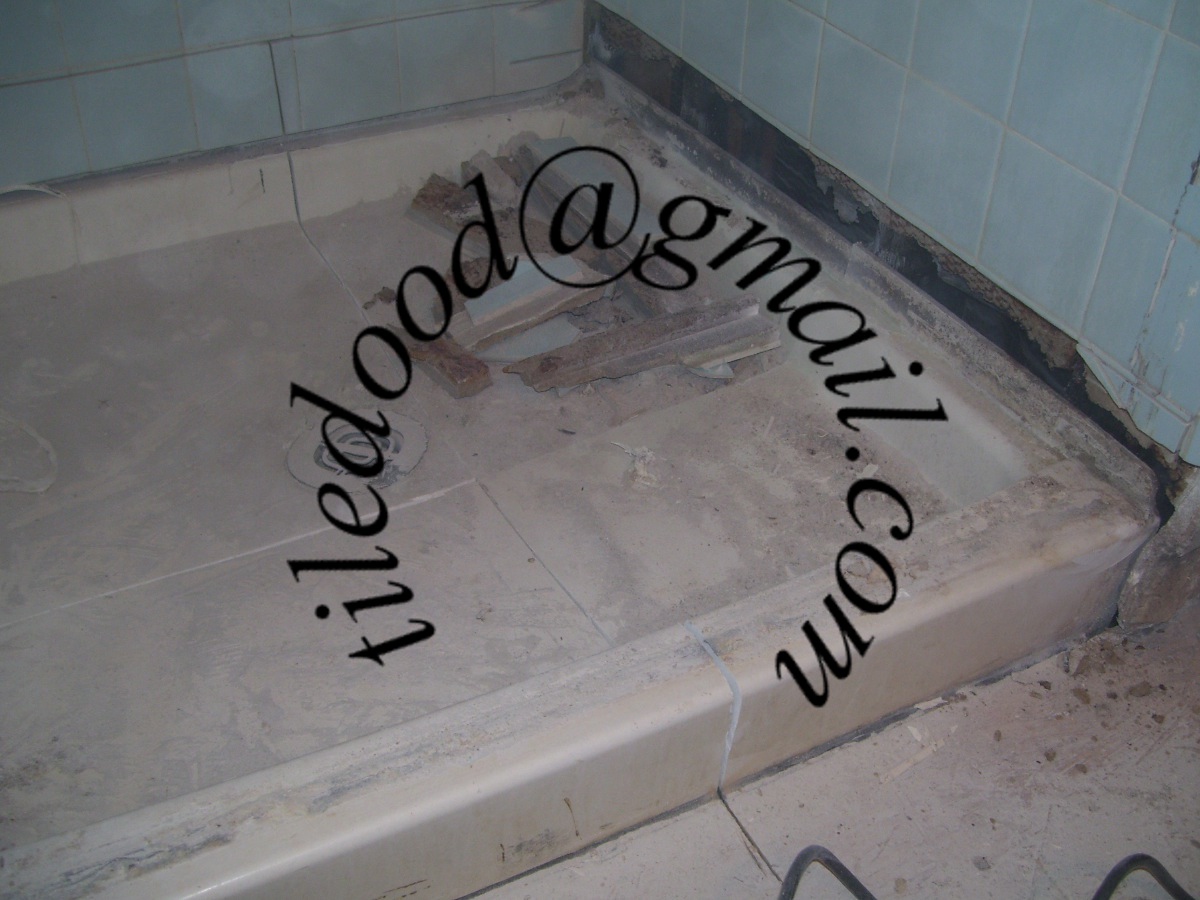 Tile the World! Cracked and Leaking Acrylic Shower Pan Repair Upstate SC